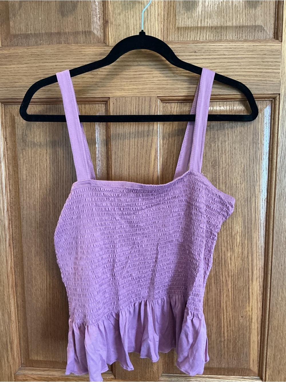 Rue21 Mauve Smocked Peplum Tank